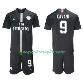 Divisa di Calcio Paris Saint Germain Cavani 9 Jodan Giallo Bambino Terza 2018/2019